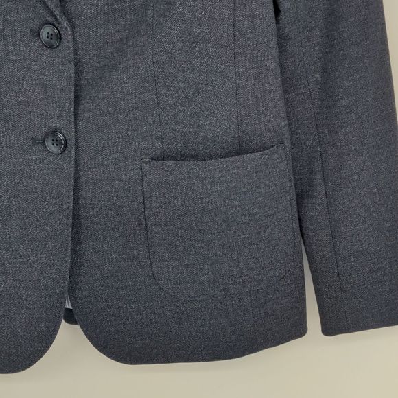 Talbots Women's Blue Twill Piqué Stretch Knit Aberdeen Blazer Jacket Size 4 - Picture 8 of 15